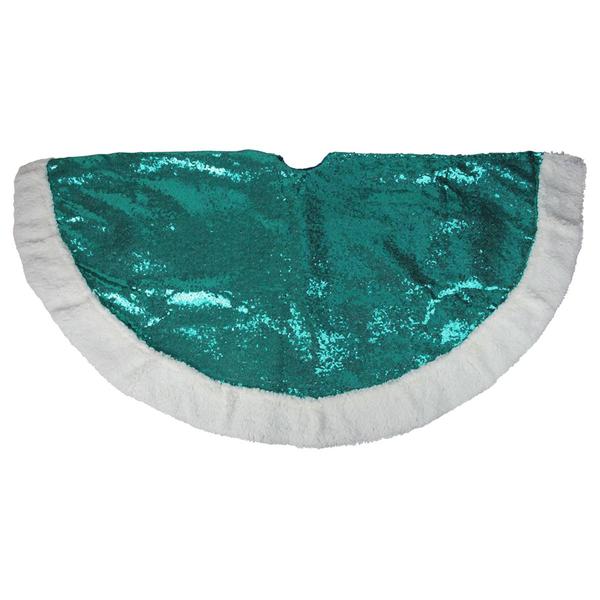 Northlight 47in. Green Paillette Sequins Christmas Tree Skirt