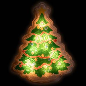 Northlight Holographic Christmas Tree Window Decor alternate view
