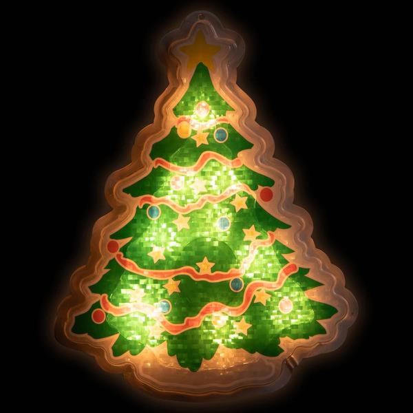 Northlight Holographic Christmas Tree Window Decor alternate view