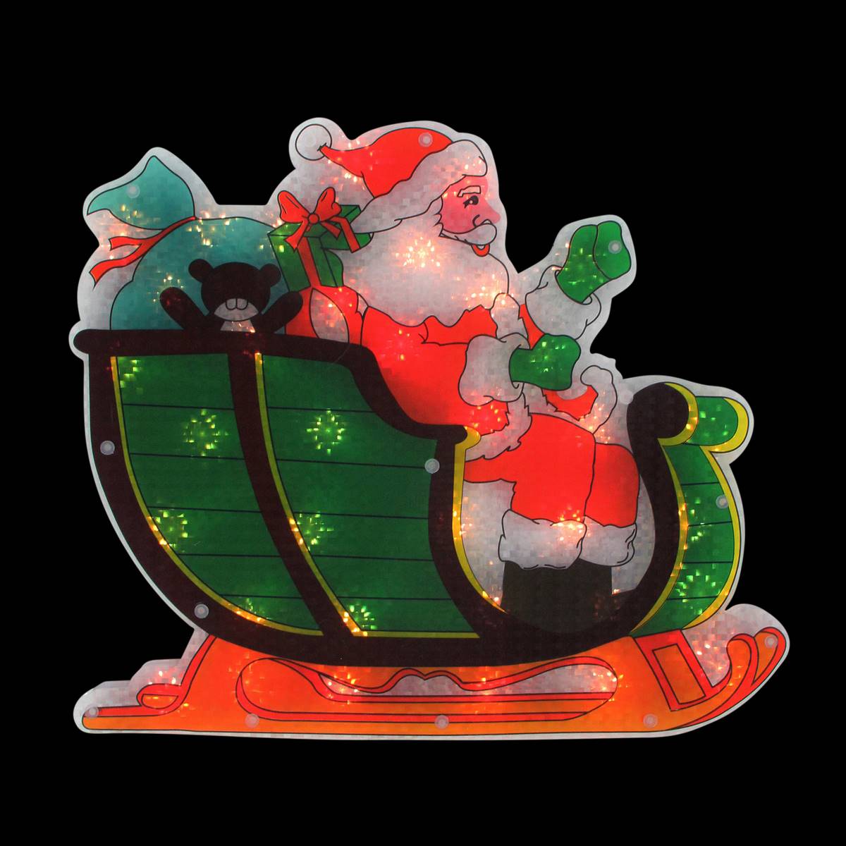 Northlight Seasonal 17in. Santa In Sleigh Window Silhouette