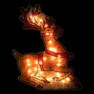 Northlight Shimmering Reindeer Window Silhouette alternate view