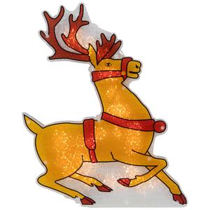 Northlight Shimmering Reindeer Window Silhouette