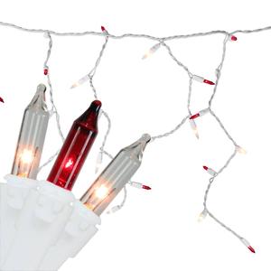 Northlight 50ct. Red/Clear Mini Icicle Christmas Lights alternate view