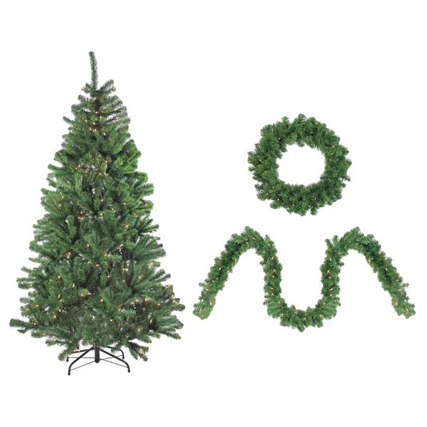 Northlight 4pc. Pre-Lit Artificial Winter Spruce Set