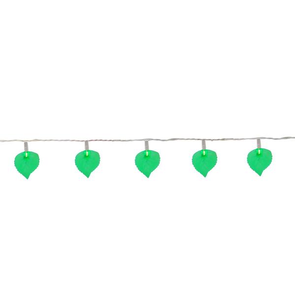 Northlight Green Leaf Shaped String Lights