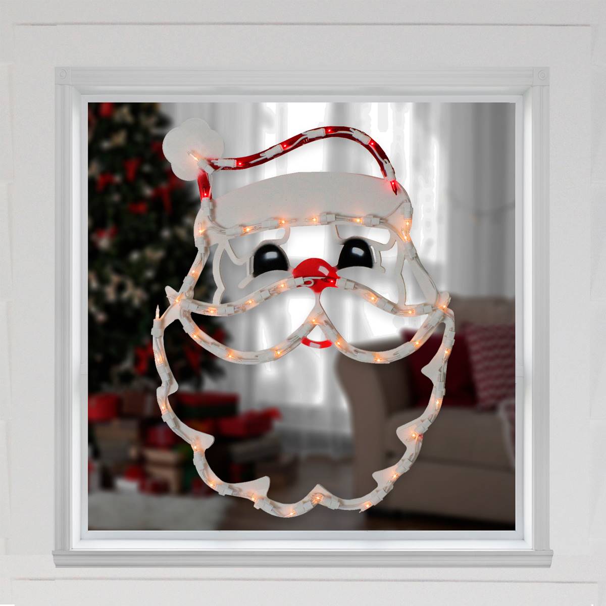 Northlight Seasonal Santa Claus Window Silhouette 17.5 In.