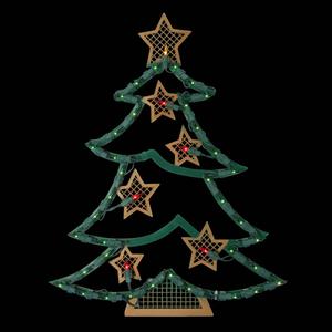 Northlight Christmas Tree with Stars Window Silhouette alternate view
