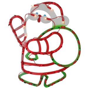 Northlight Santa Claus with Gift Sack Window Silhouette