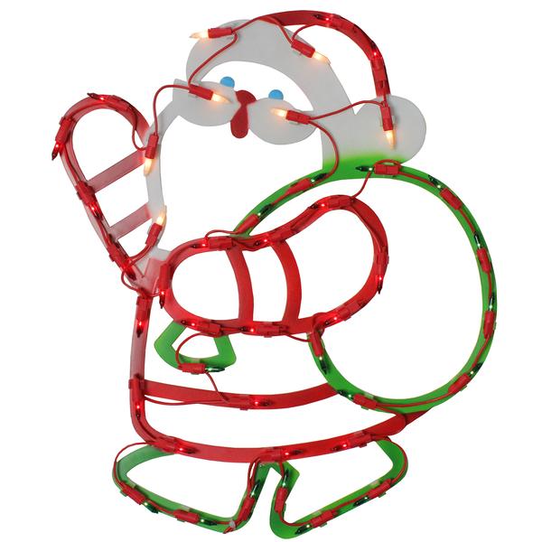 Northlight Santa Claus with Gift Sack Window Silhouette