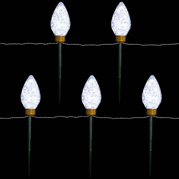 Northlight 8ft. LED C9 Style Christmas Pathway Lawn Stakes alternate view