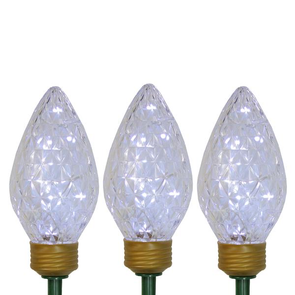 Northlight 3ct. LED C9 Style Christmas Pathway Lawn Stakes
