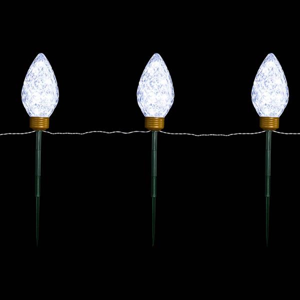 Northlight 3ct. LED C9 Style Christmas Pathway Lawn Stakes alternate view