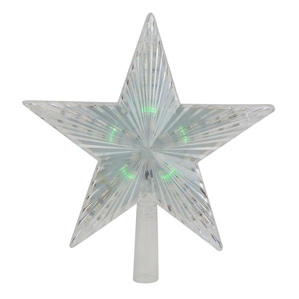 Northlight Lighted Flashing Crystal Star Christmas Tree Topper