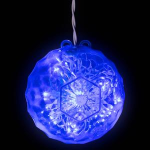 Northlight Blue LED Hanging Crystal Sphere Decor alternate view