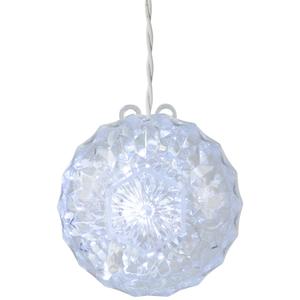 Northlight Clear LED Hanging Crystal Sphere Decor