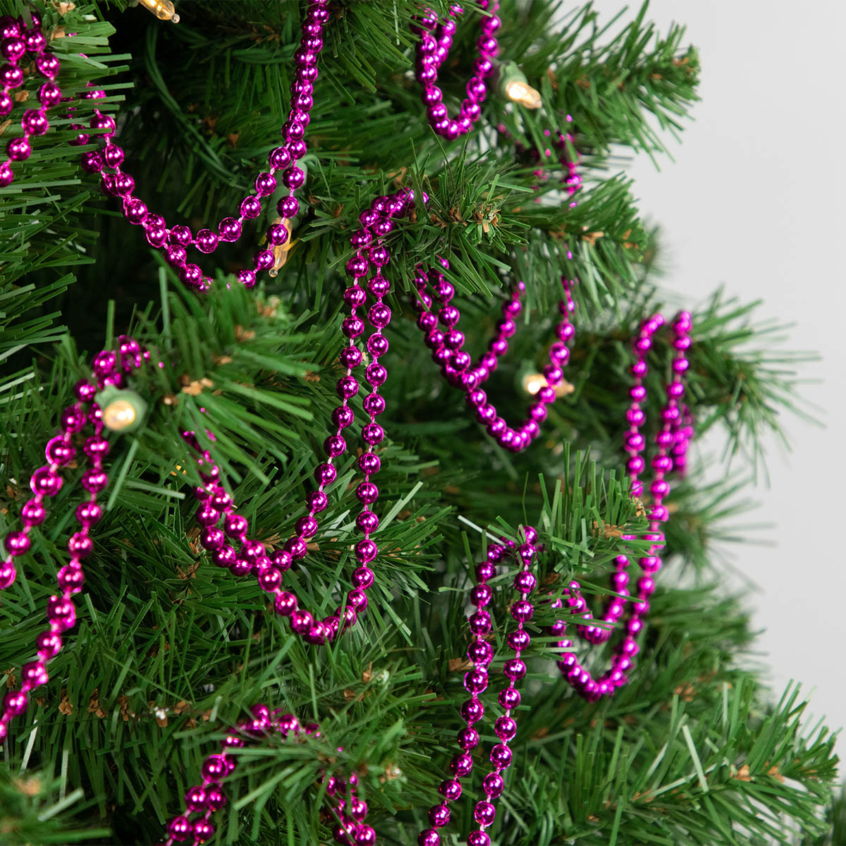 Northlight Seasonal Shiny Metallic Pink Beaded Christmas Garland