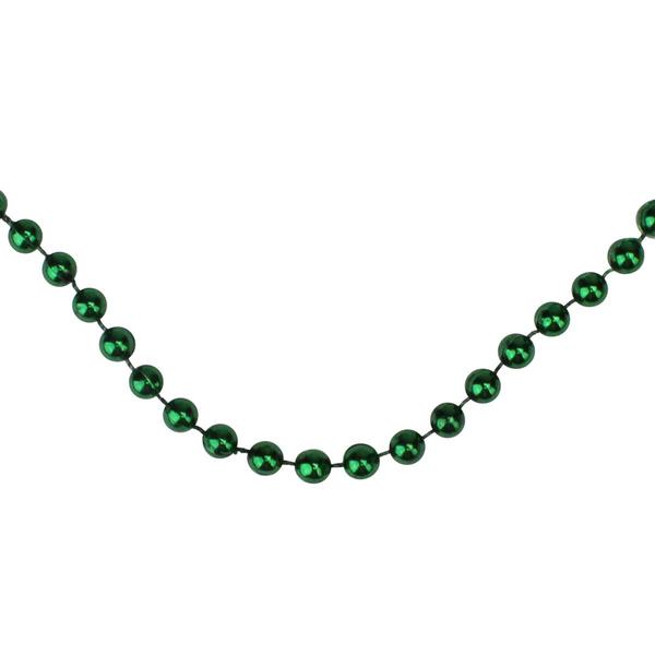 Northlight Shiny Metallic Green Beaded Christmas Garland