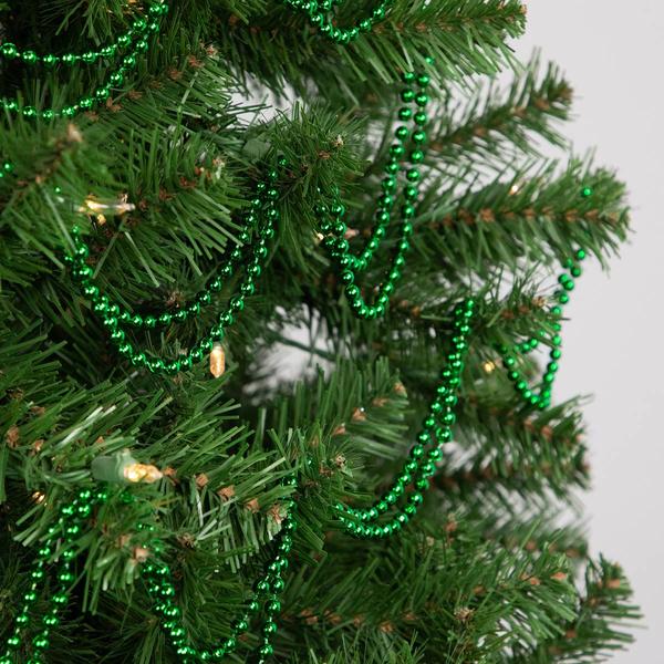 Northlight Shiny Metallic Green Beaded Christmas Garland alternate view