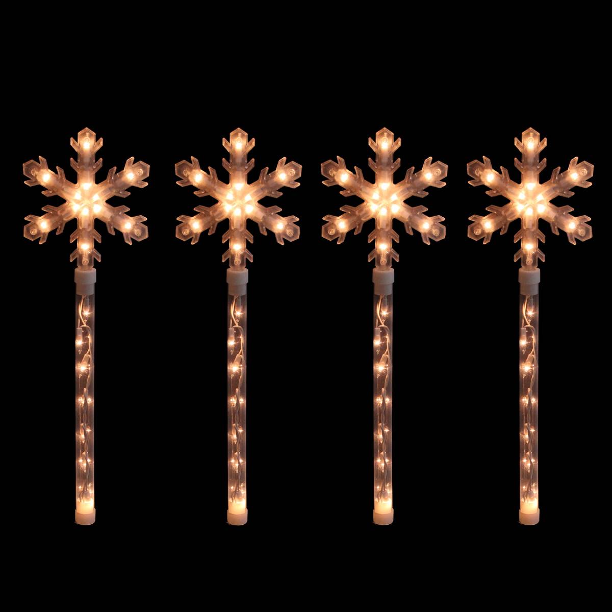 Northlight Seasonal 4 Snowflake Christmas Pathway Markers