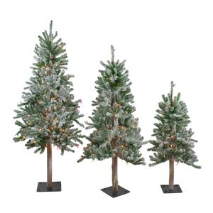 Northlight Alpine Artificial Christmas Trees - Set of 3