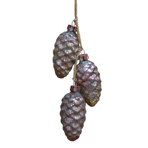 Northlight Rust Mercury Christmas Pine Cone Ornament
