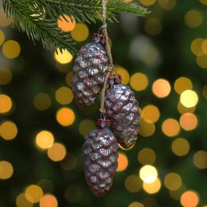 Northlight Rust Mercury Christmas Pine Cone Ornament alternate view