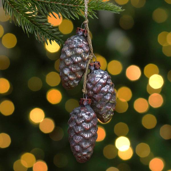 Northlight Rust Mercury Christmas Pine Cone Ornament alternate view