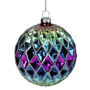 Northlight 3.75in. Harlequin Glass Christmas Ornament