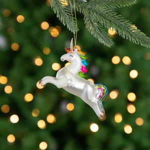 Northlight 4.5in. Rainbow Unicorn Christmas Ornament alternate view