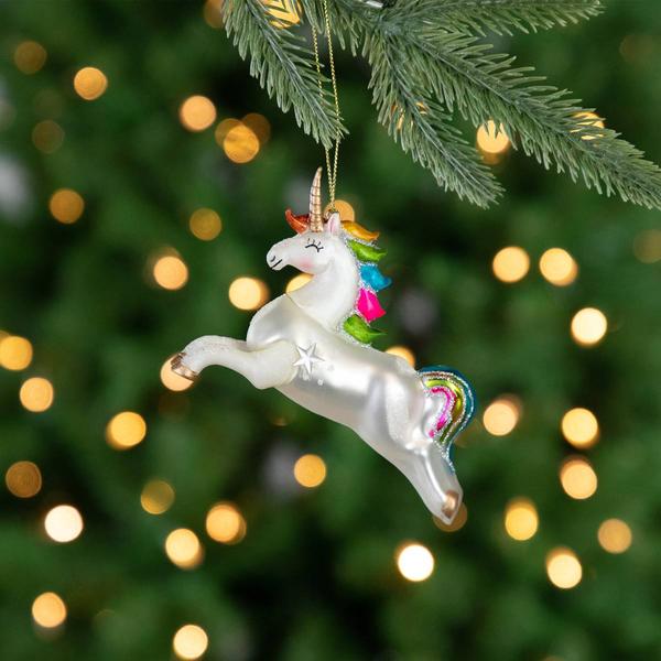 Northlight 4.5in. Rainbow Unicorn Christmas Ornament alternate view