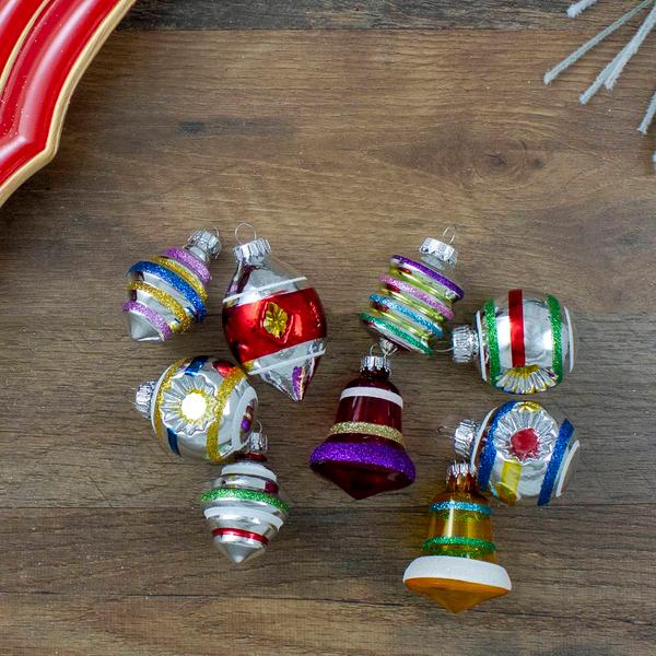 Northlight 9ct. Glittered Glass Christmas Ornaments alternate view