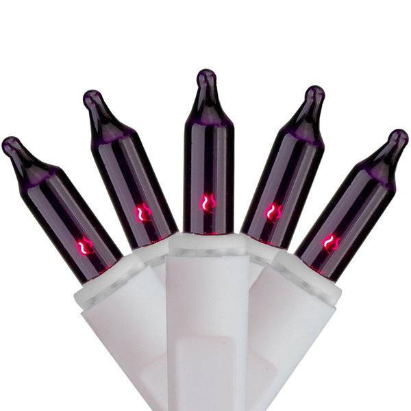 Brite Star 7.8ft. Purple Mini Icicle Christmas Lights