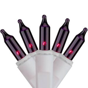 Brite Star 7.8ft. Purple Mini Icicle Christmas Lights
