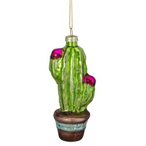 Northlight Pink Potted Cactus Christmas Ornament alternate view