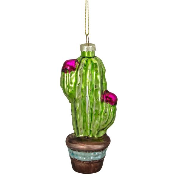 Northlight Pink Potted Cactus Christmas Ornament alternate view