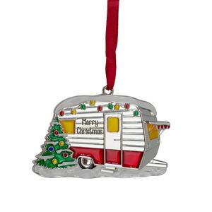 Northlight Plated Camper w/ European Crystals Christmas Ornament