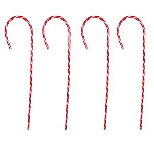 Hofert Striped Candy Cane Christmas Stakes - Set of 4