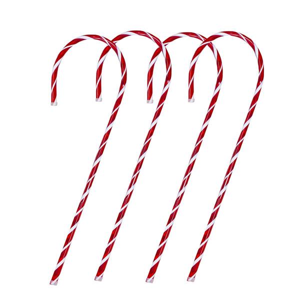 Hofert Striped Candy Cane Christmas Stakes - Set of 4 alternate view