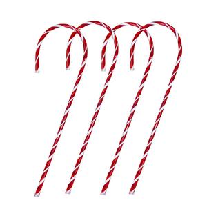 Hofert Striped Candy Cane Christmas Stakes - Set of 4 alternate view