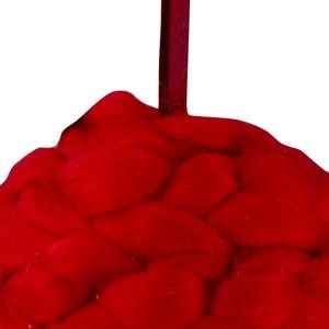 Northlight 5.5in. Red Yarn Ball Hanging Christmas Ornament alternate view