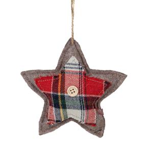Northlight Star Shaped Plush Christmas Ornament