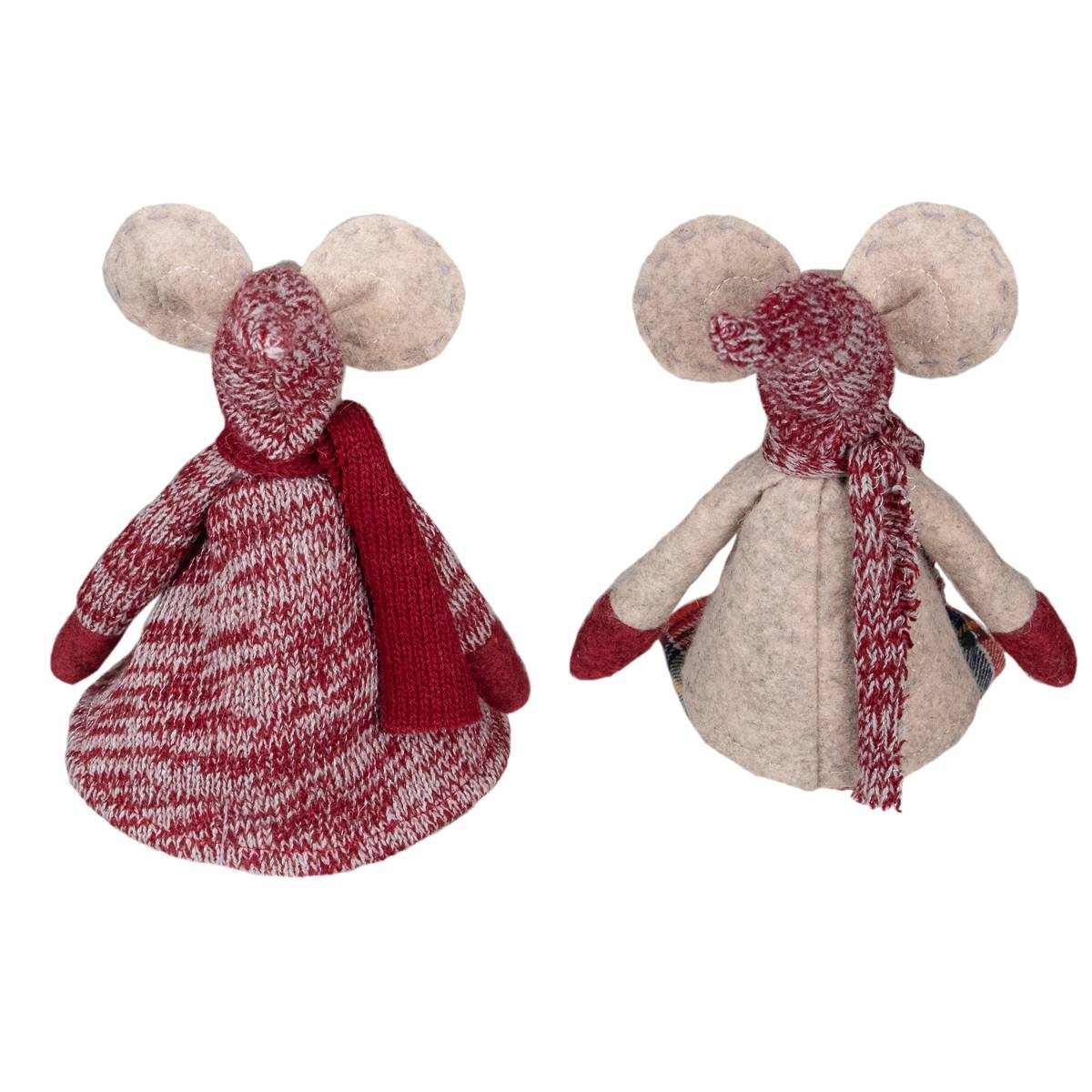 Northlight Seasonal Boy And Girl Sitting Mice Figures - Set Of 2