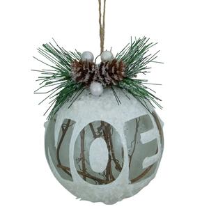 Northlight 5in. White Frosted NOEL Christmas Ornament