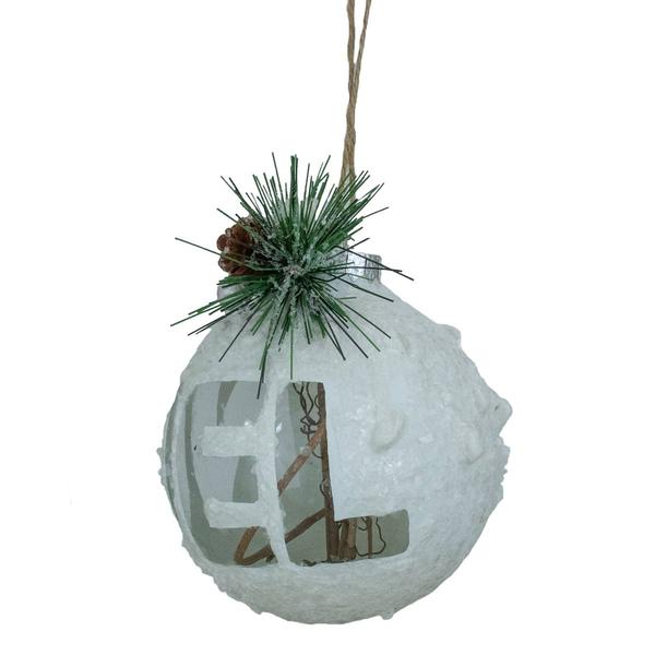 Northlight 5in. White Frosted NOEL Christmas Ornament alternate view