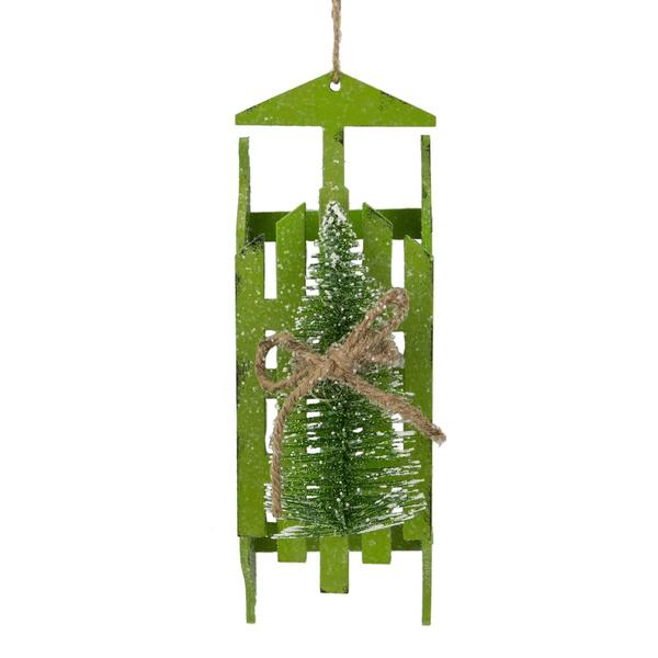 Northlight Wood Sled Christmas Ornament