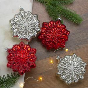 Northlight 4pc. Snowflake Hanging Christmas Ornaments alternate view