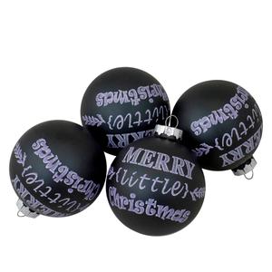 Northlight 4ct. Merry Little Christmas Ball Ornaments