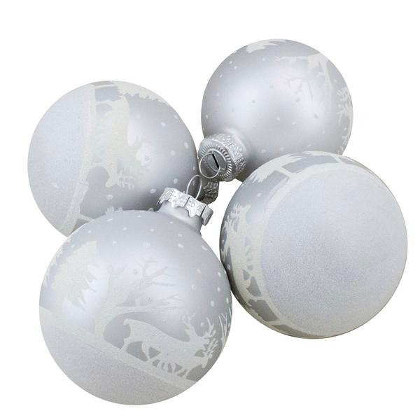 Northlight Reindeer Christmas Ball Ornaments - Set of 4
