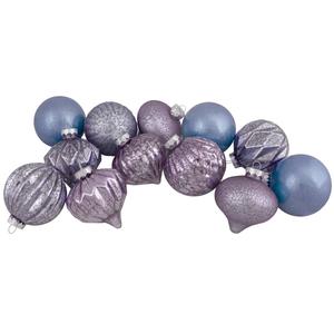 Northlight 12ct. Lavender & Blue Glass Ball Christmas Ornaments