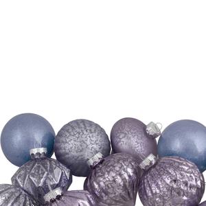 Northlight 12ct. Lavender & Blue Glass Ball Christmas Ornaments alternate view